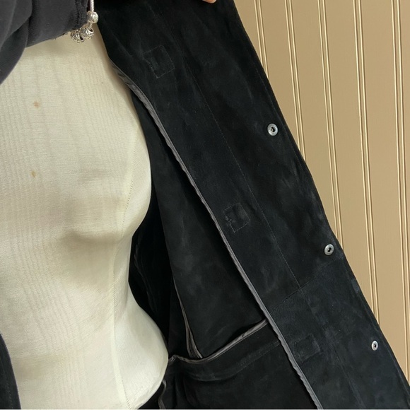 Nautica New With Tags Women’s Genuine Black Suede Jacket Size Medium - Picture 6 of 13